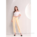 Yellow Stripe Trousers Yellow Stripe Viscose Summer Trousers Manufactory